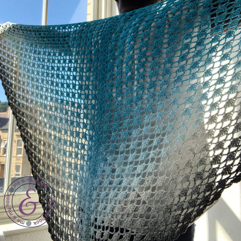 Two M's Shawl Triangle Lace Crochet Shawl Pattern