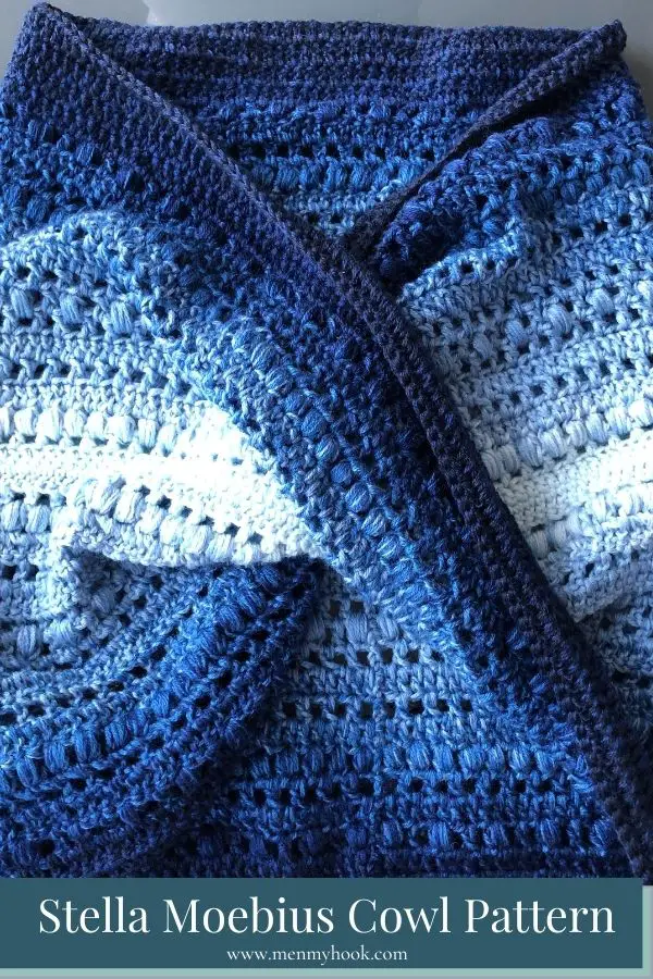 Intermediate level twisted crochet cowl pattern beginner friendly