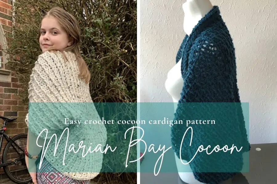 Easy women's crochet cocoon cardigan pattern