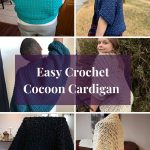 Easy textured cocoon cardigan crochet pattern