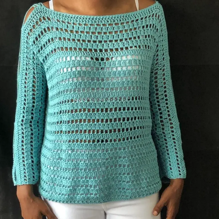 Easy crochet pullover sweater pattern - Key West Pullover