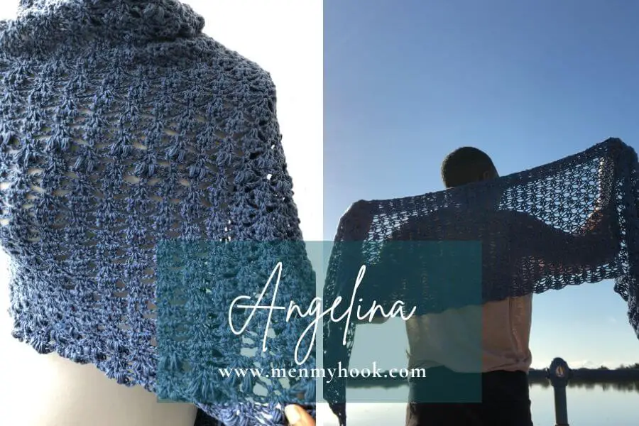 How to crochet puff and lace rectangular shawl