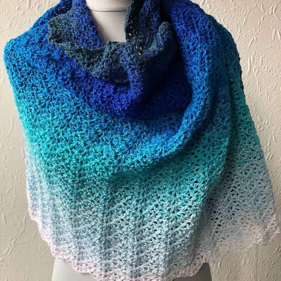 Crochet V-Stitch Chevron Shawl - Rheanna