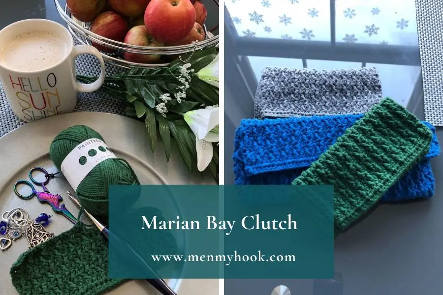 Marian Bay Clutch easy crochet clutch bag pattern
