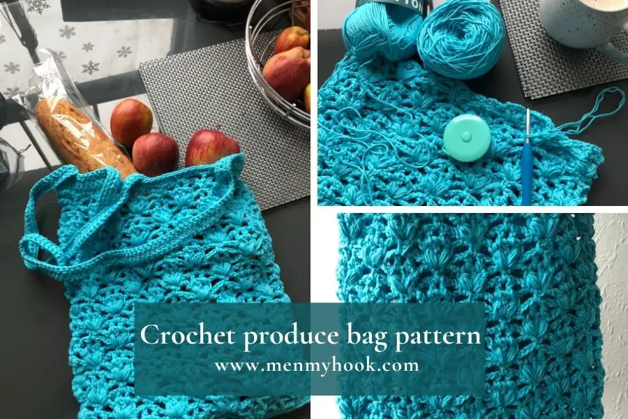 Puffin Lace Market Bag, Free crochet market bag pattern