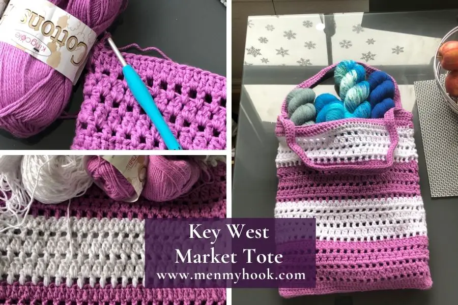 Easy free crochet market tote bag pattern