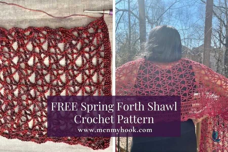 Free Spring Forth Shawl Crochet Pattern, lace spring shawl crochet pattern
