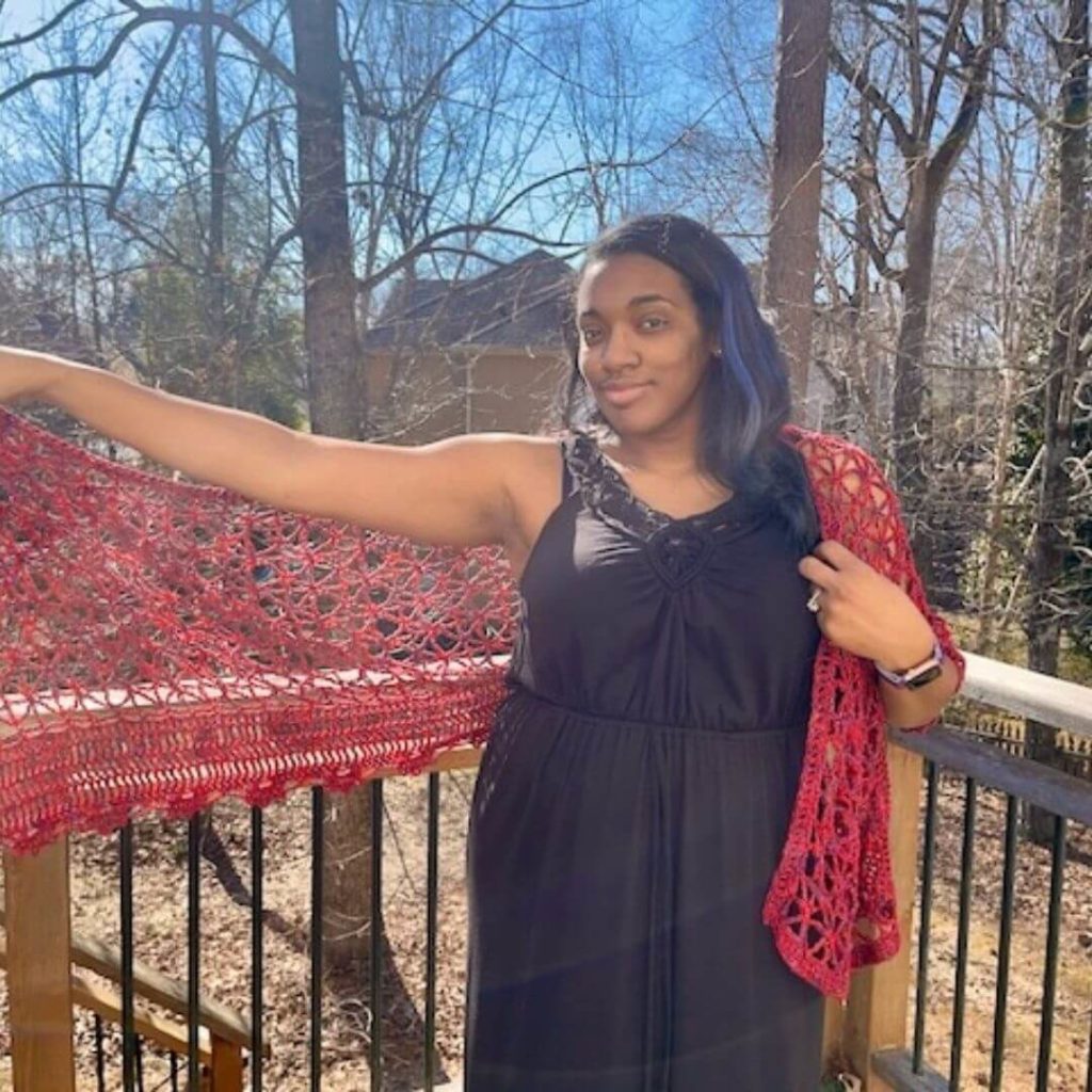 Spring Forth Shawl Lace FREE Lace Shawl Crochet Pattern by Creations by Courtney