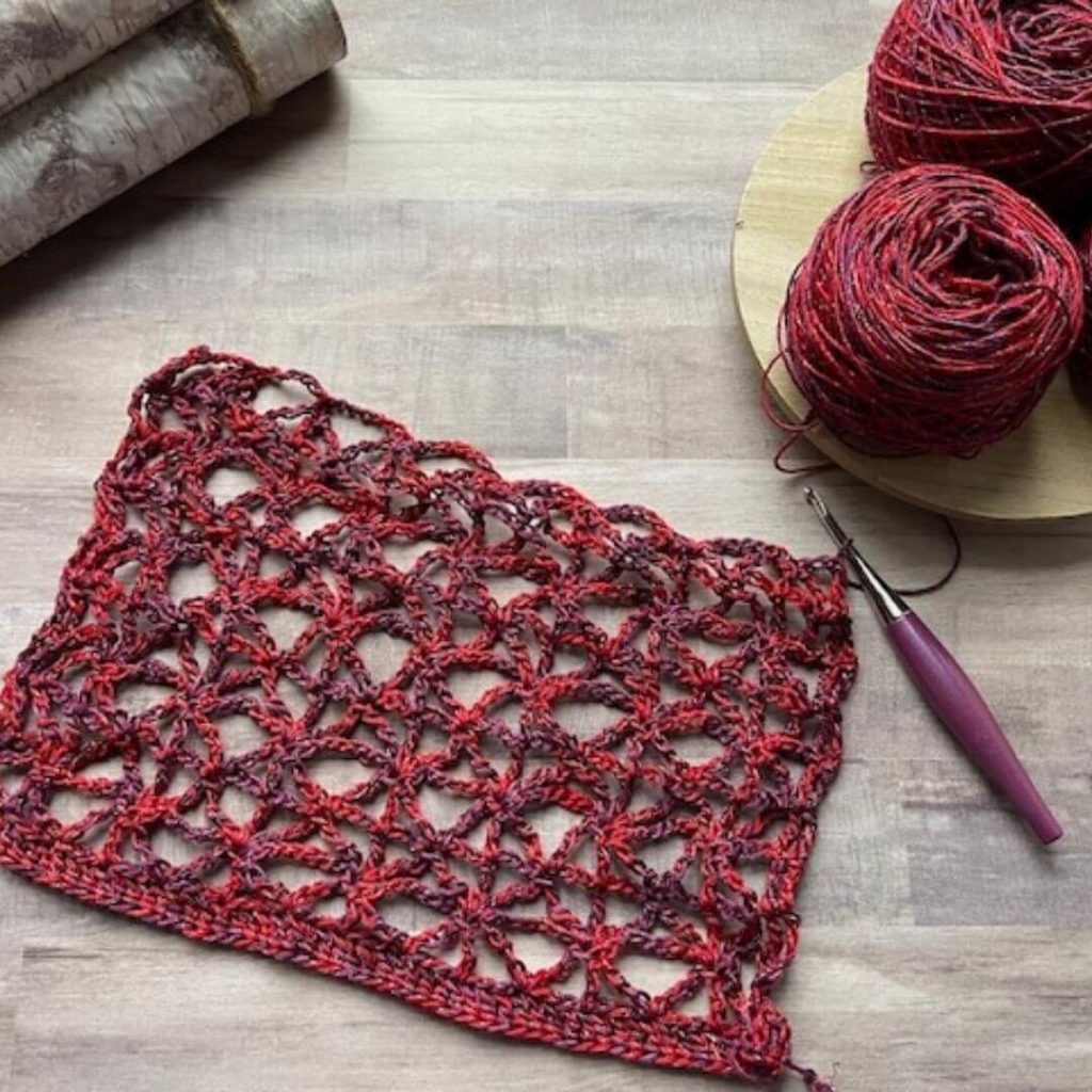 FREE Spring Forth Lace Crochet Shawl Pattern