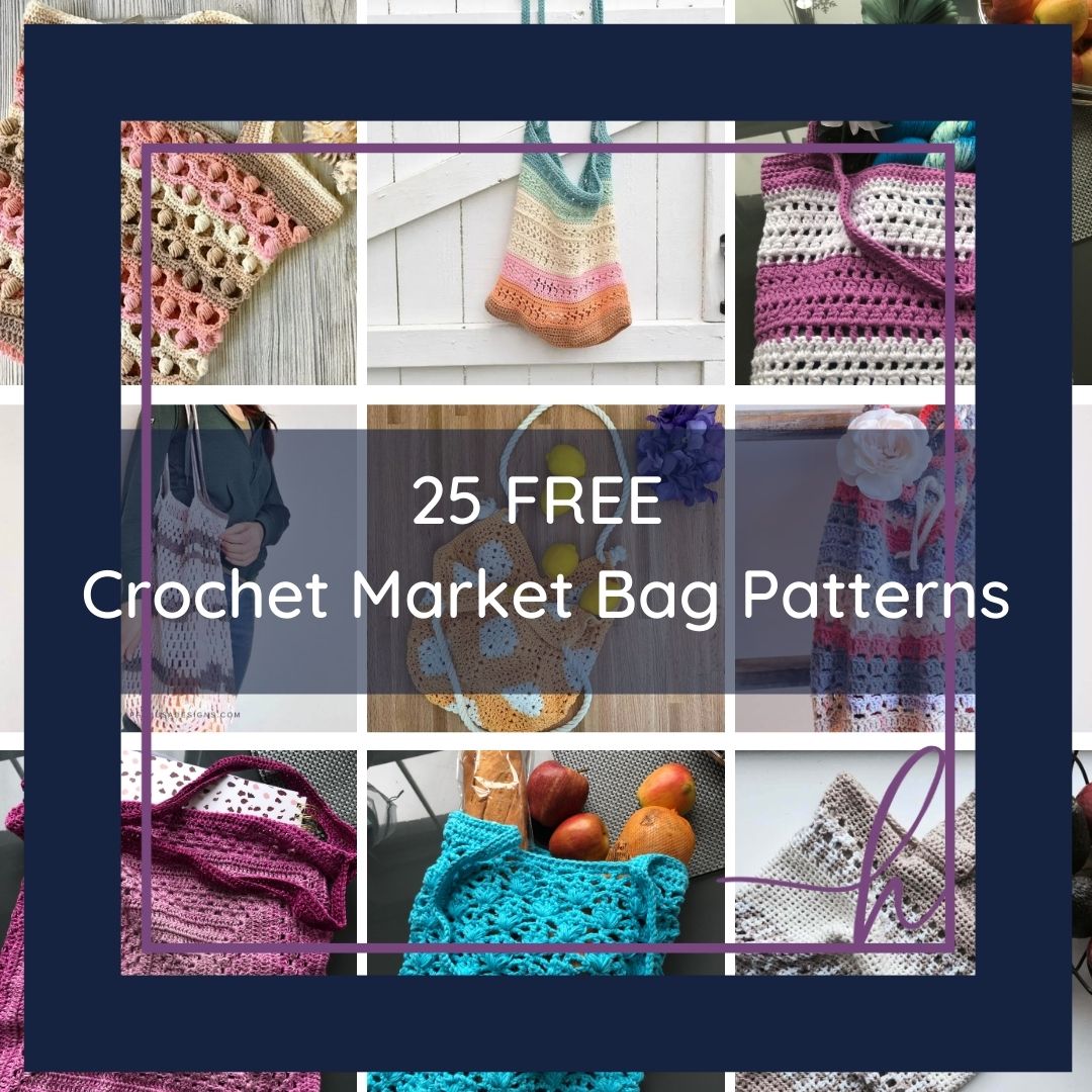 25 FREE crochet market bag patterns