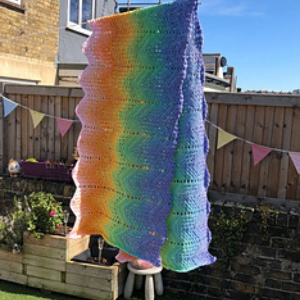 Sweet Pea - Easy crochet chevron shawl pattern test version