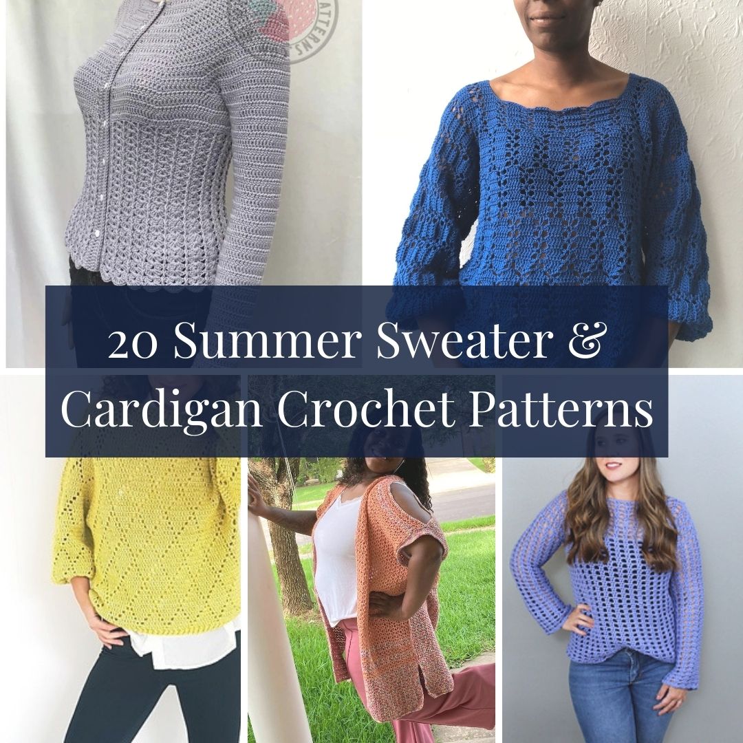 20 easy crochet summer sweater and cardigan patterns