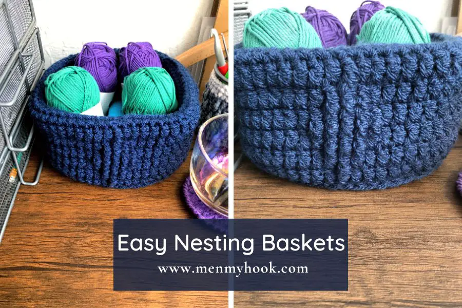 Easy Nesting Baskets Crochet Pattern You Diamond Baskets
