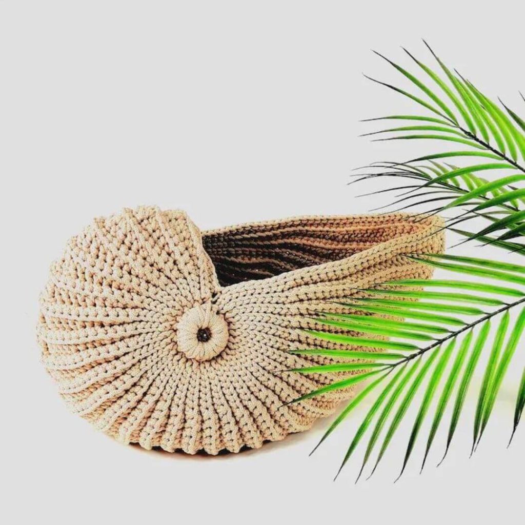 Nautilus Shell Basket Crochet Pattern