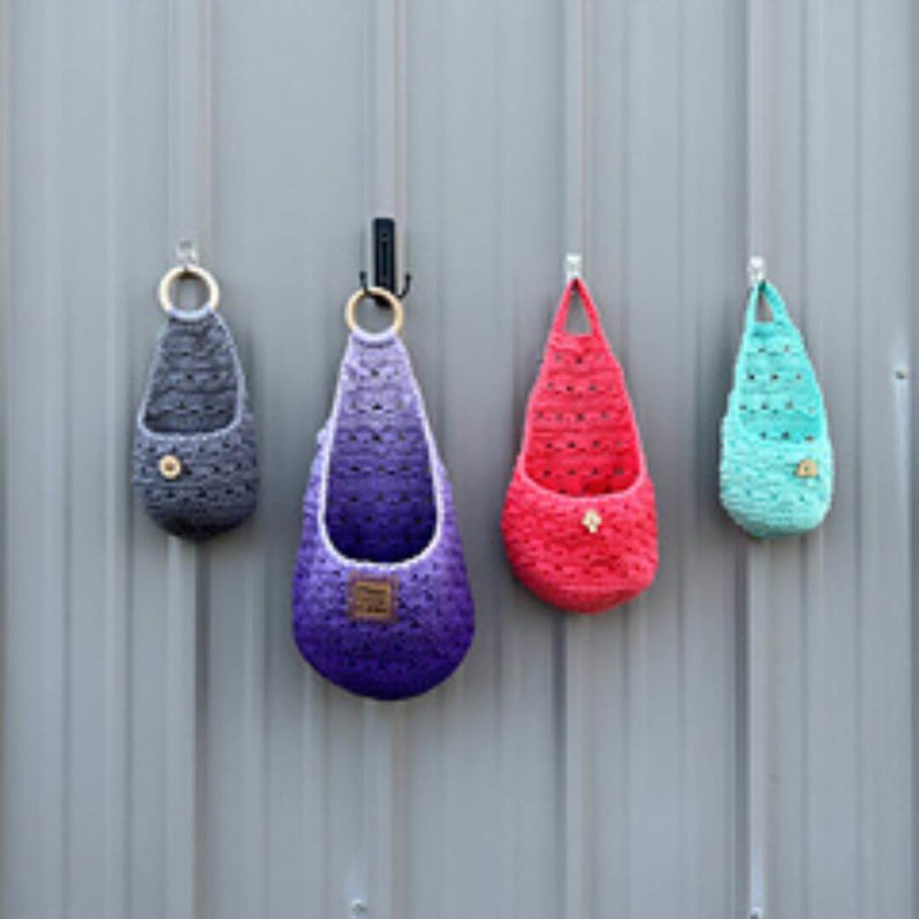 Sweet Stripes Hanging Basket Crochet Pattern