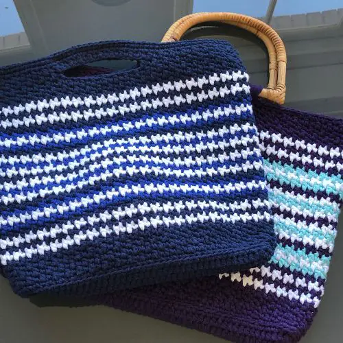 FREE Easy Messenger Tote Crochet Pattern - Houndstooth Messenger