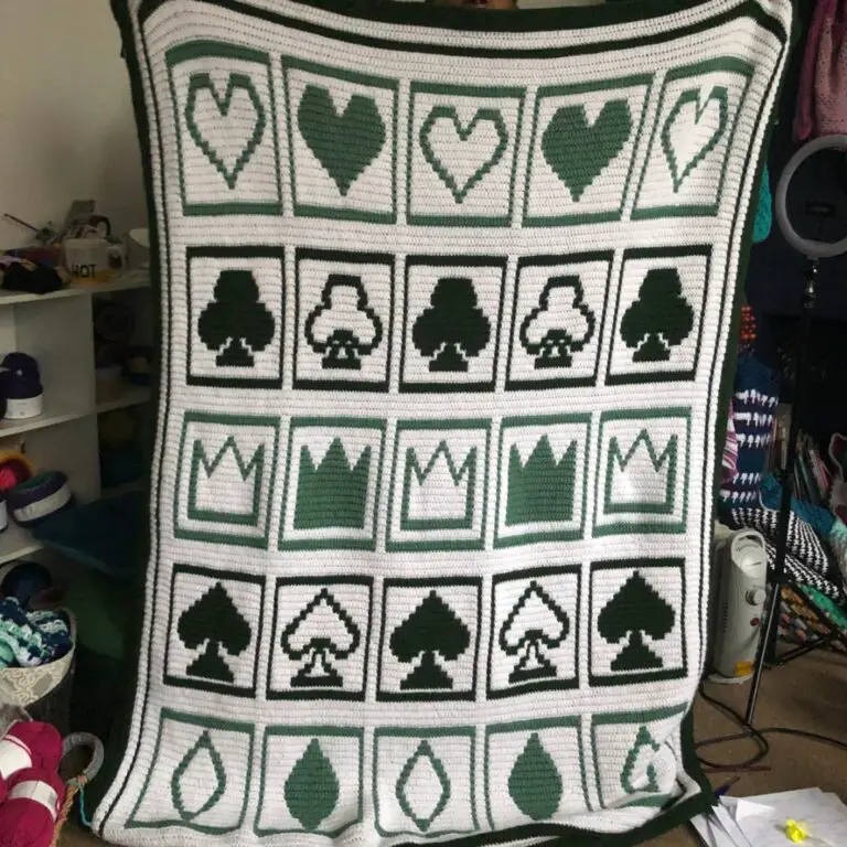 Mosaic Crochet Blanket Pattern House of Cards Blanket