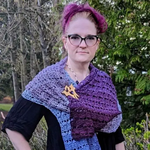Yvonne Frankie Rectangular Shawl Test