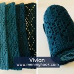 Diamond filet crochet wrap Vivian