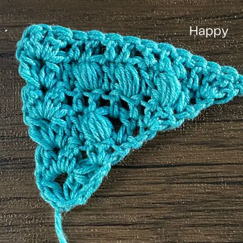 Happy Section In the Mood Triangle Shawl Crochet Pattern