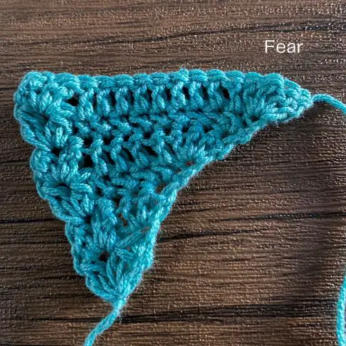 In The Mood Triangle Shawl Fear Section