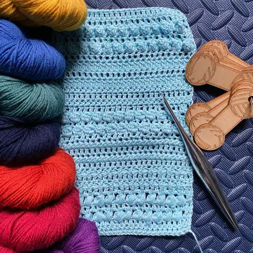 In The Mood Wrap Crochet Pattern with Chakra Colours Stitches