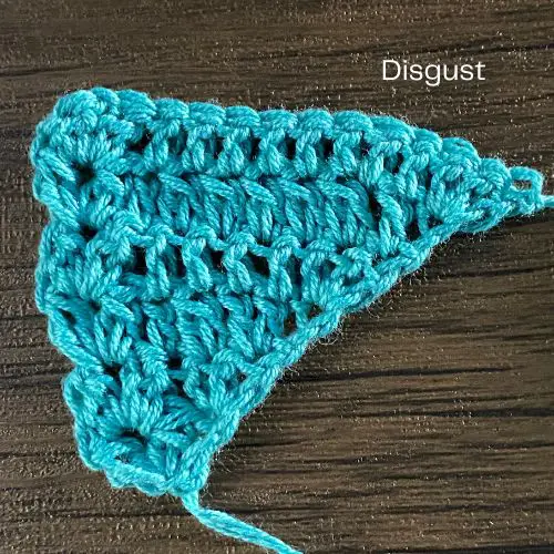 In The Mood Triangle Shawl Disgust Stitch Section
