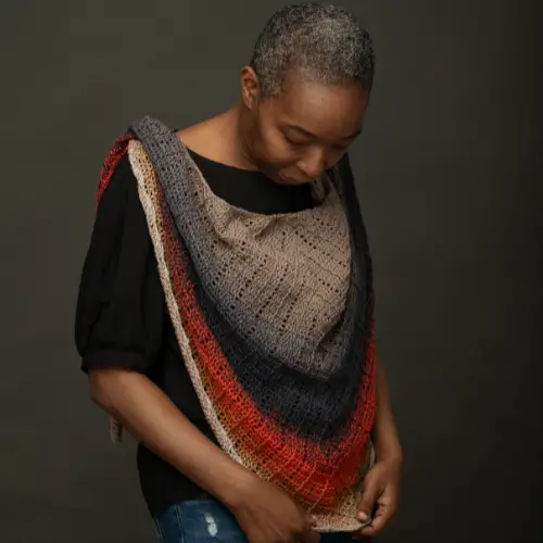 Lenna Crescent Shawl in Scheepjes Jumpin Jaffa